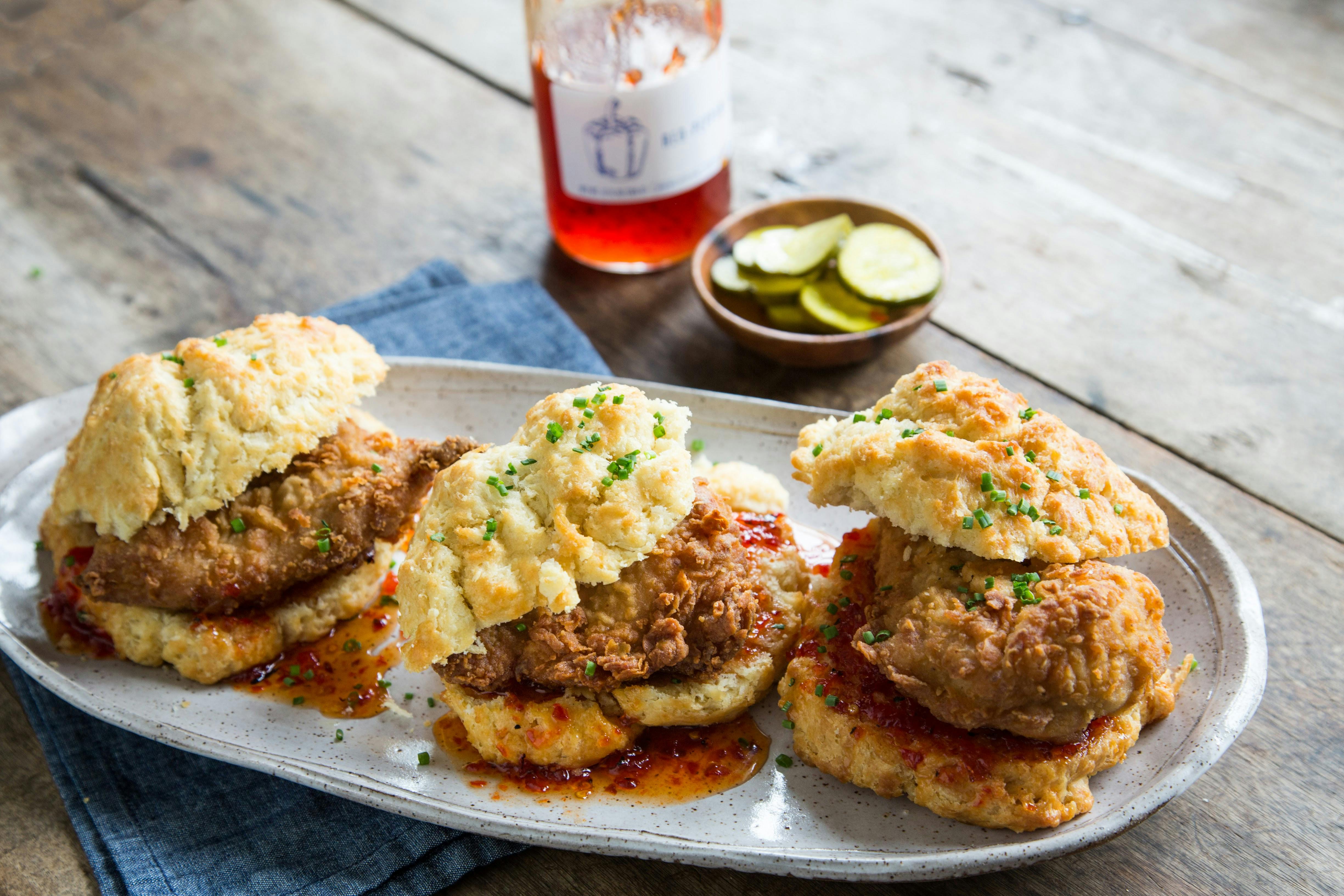 Buttermilk Kitchen Buckhead Atlanta The Infatuation   Chicken Biscuit Plated 2 AM 